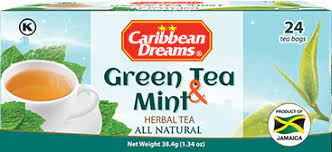 CARIBBEAN DREAMS GREEN TEA&MINT 24CT/1.34OZ - Uplift Things