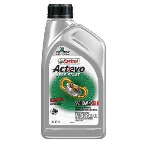 CASTROL MOTORCYCLE OIL 4T ACTEVO START/STOP 10W-40 1L - Uplift Things