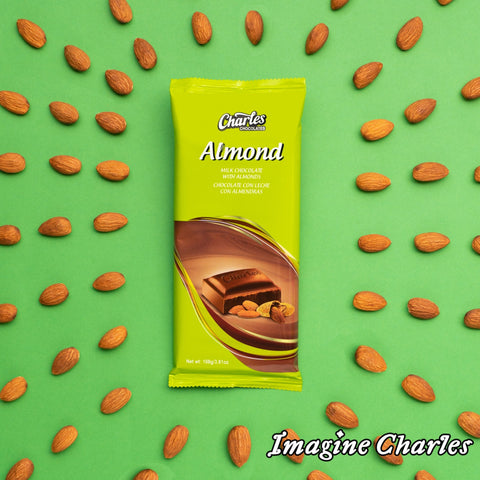 CHARLES CHOCOLATE 108G - ALMOND - Uplift Things