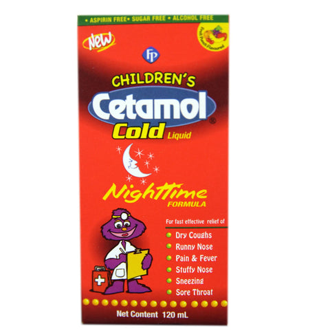 CHILDREN CETAMOL LIQUID 120ML - NIGHT TIME - Uplift Things