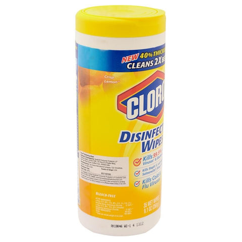 CLOROX DISINFECTING WET WIPES 35PCS - CRISP LEMON - Uplift Things