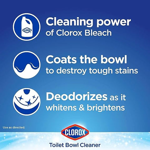 CLOROX TOILET CLEANER 24 OZ - BLEACH GEL OCEAN MIST - Uplift Things