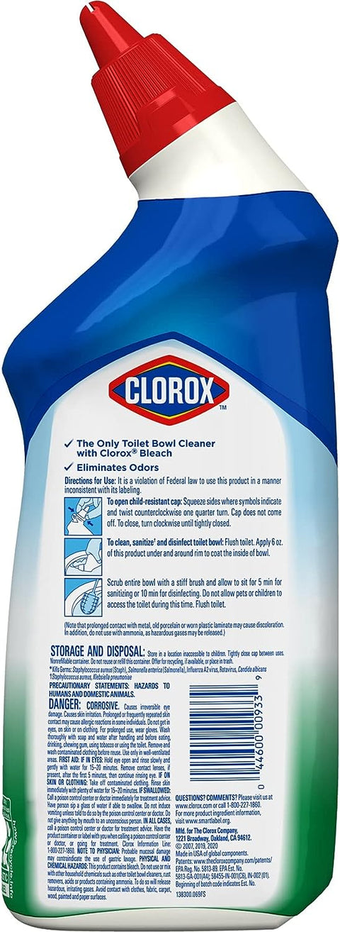 CLOROX TOILET CLEANER 24OZ - BLEACH RAIN CLEAN - Uplift Things