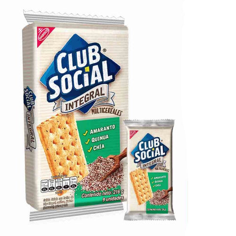 CLUB SOCIAL INTEGRAL 216G - MULTIGRAIN - Uplift Things