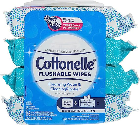 COTTONELLE FLUSHABLE WIPES 42PCS - Uplift Things