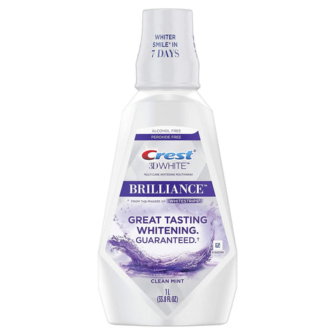 CREST 3D WHITE MOUTHWASH 1L - CLEAN MINT - Kurt Supermarket