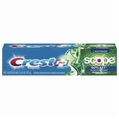 CREST COMPLETE TOOTHPASTE 4 OZ - WHITENING + SCOPE OUTLAST - Uplift Things