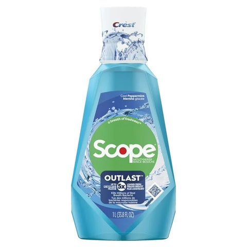 CREST MOUTHWASH 1L - SCOPE OUTLAST PEPPERMINT - Kurt Supermarket