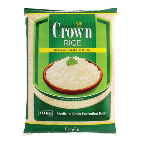 CROWN PARBOILED RICE 10KG - LONG GRAIN - Kurt Supermarket