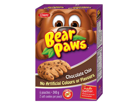 DARE BEAR PAWS 168G - CHOCOLATE CHIP - Kurt Supermarket