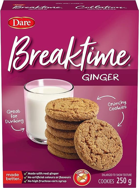 DARE BREAKTIME COOKIES 250G - GINGER - Uplift Things