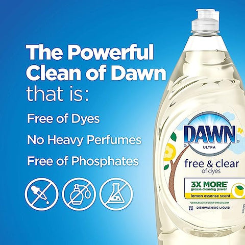 DAWN DISHWASHING LIQUID 16.2oz - LEMON ESSENCE SCENT - Uplift Things