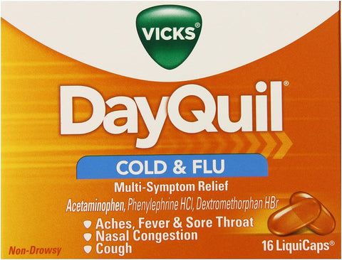DAYQUIL COLD & FLU 16 LIQUICAPS - Uplift Things