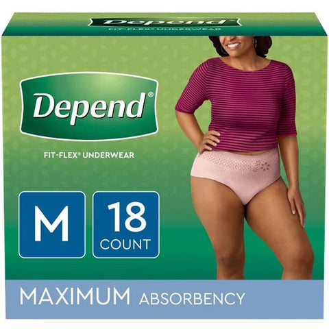 DEPEND FEMALE UNDERWEAR 18PCS - MEDIUM - Uplift Things