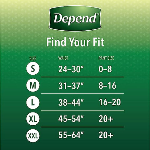 DEPEND FEMALE UNDERWEAR 19PCS - SMALL - Uplift Things