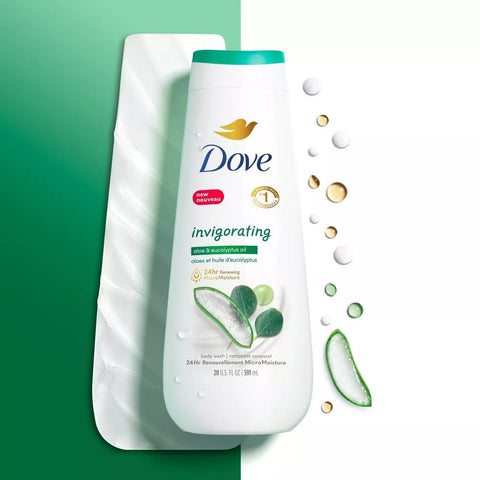 DOVE BODY WASH 20 OZ - ALOE & EUCALYPTUS OIL - Uplift Things