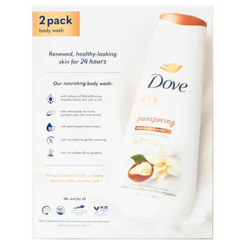 DOVE BODY WASH 20 OZ - SHEA BUTTER & VANILLA - Uplift Things