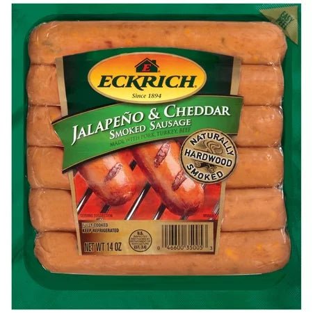 ECKRICH SMOKED SAUSAGE 14OZ - JALAPENO & CHEDDAR - Uplift Things