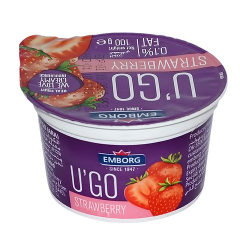 EMBORG U'GO YOGURT 100G - STRAWBERRY - Uplift Things