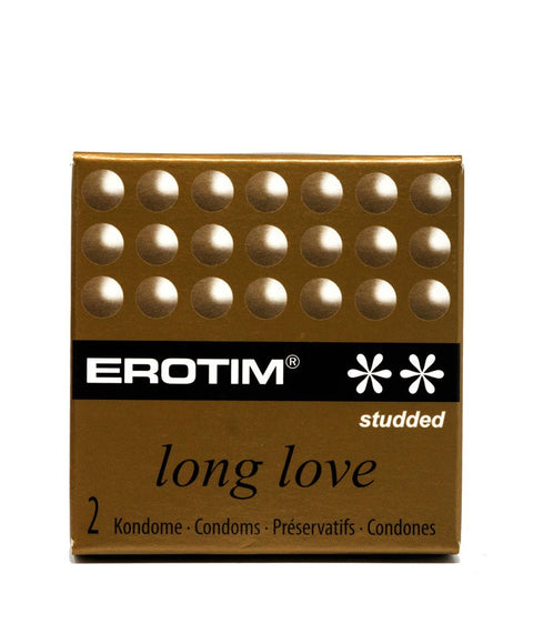 EROTIM LONG LOVE CONDOM 2PCS - STUDDED - Uplift Things