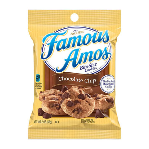 FAMOUS AMOS 56G - CHOCOLATE CHIP COOKIES - Uplift Things