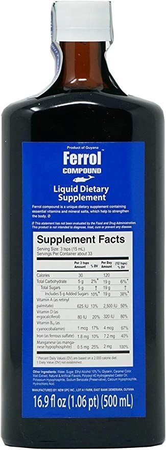 FERROL COMPOUND 500 ML - COLD & COUGH - Uplift Things