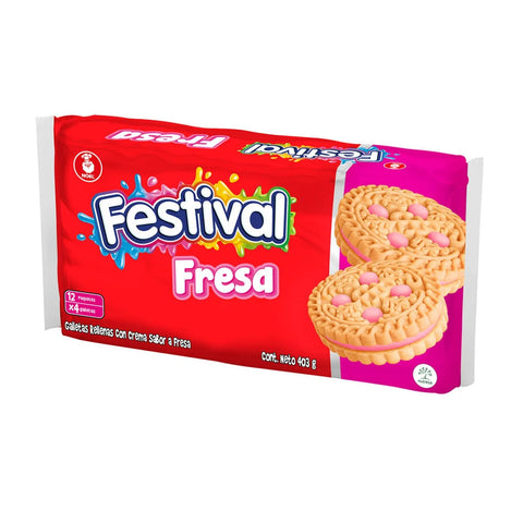 FESTIVAL COOKIES 12PC 14.2 OZ - STRAWBERRY - Uplift Things