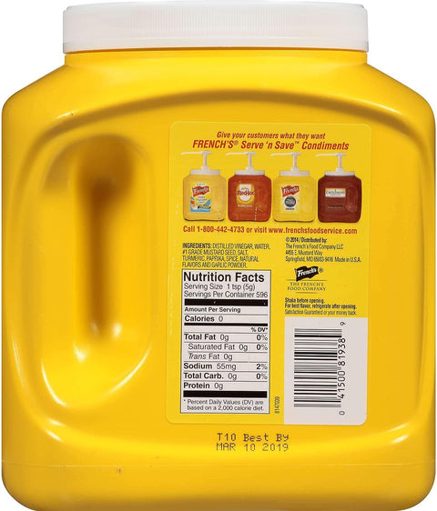 FRENCH'S CLASSIC YELLOW MUSTARD 105OZ - Uplift Things