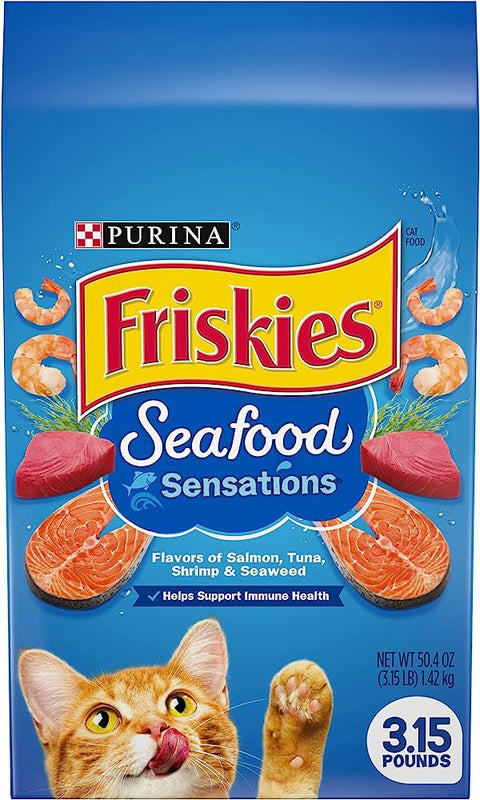 FRISKIES DRY CAT CHOW 3.15LB - SEAFOOD SENSATIONS - Uplift Things