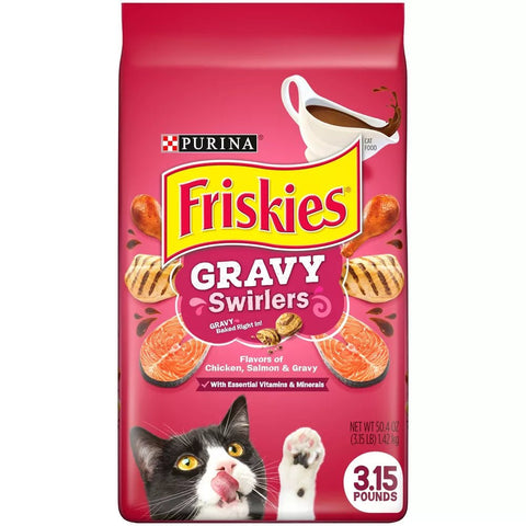 FRISKIES DRY CAT FOOD 3.15 LB - GRAVY SWIRLERS - Uplift Things
