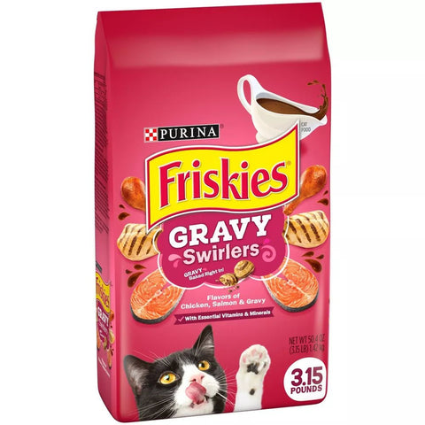 FRISKIES DRY CAT FOOD 3.15 LB - GRAVY SWIRLERS - Uplift Things