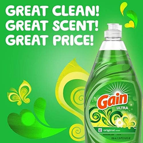 GAIN DISHWASHING LIQUID 21.6OZ - ORIGINAL - Uplift Things