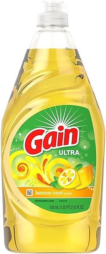 GAIN DISHWASHING LIQUID 21.6OZ - ULTRA LEMON ZEST - Uplift Things