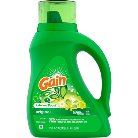 GAIN LIQUID DETERGENT 46 OZ - ORIGINAL - Uplift Things