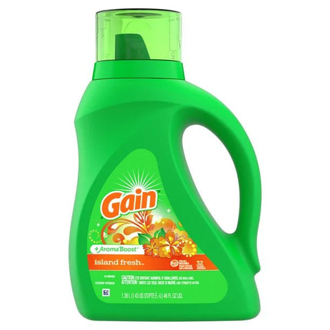 GAIN LIQUID DETERGENT 46OZ - ISLAND FRESH - Uplift Things