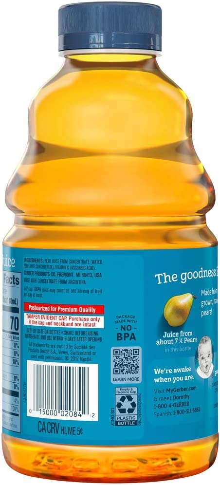 GERBER JUICE 32 OZ - PEAR - Uplift Things