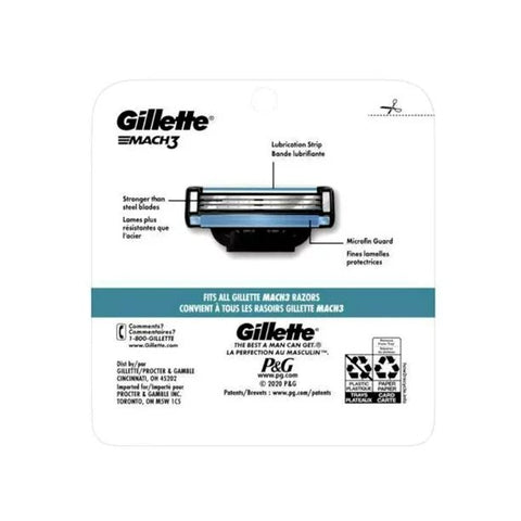 GILLETTE CARTRIDGE 4PCS MACH 3 - Uplift Things