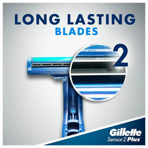 GILLETTE DISPOSABLE RAZOR 5PCS - SENSOR 2 PLUS - Uplift Things