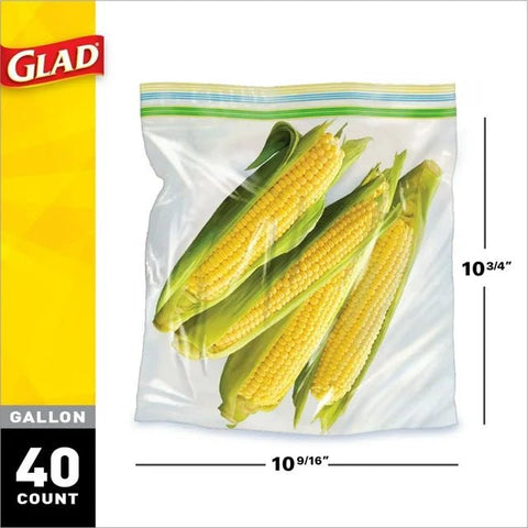 GLAD GALLON ZIPLOCK 40 BGS - STORAGE - Uplift Things