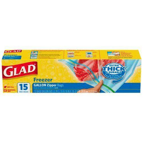 GLAD ZIPPER LOCK 15 BAGS - Uplift Things