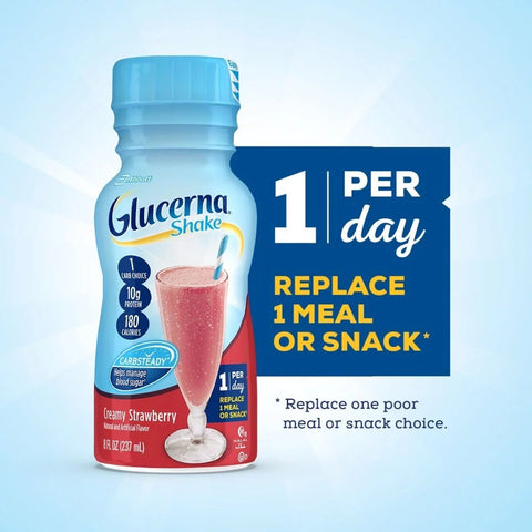 GLUCERNA SHAKE 8 OZ - CREAMY STRAWBERRY - Uplift Things