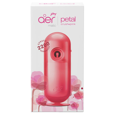 GODREJ AER MATIC KIT 225 ML - PETAL CRUSH PINK - Uplift Things