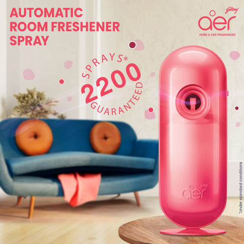 GODREJ AER MATIC KIT 225 ML - PETAL CRUSH PINK - Uplift Things