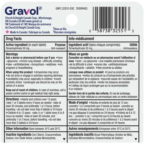 GRAVOL 50MG EASY SWALLOW TABLETS 10S - Uplift Things