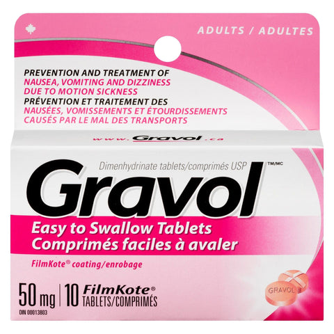 GRAVOL 50MG EASY SWALLOW TABLETS 10S - Uplift Things