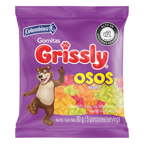 GRISSLY GUMMIES 80G - BEARS - Uplift Things