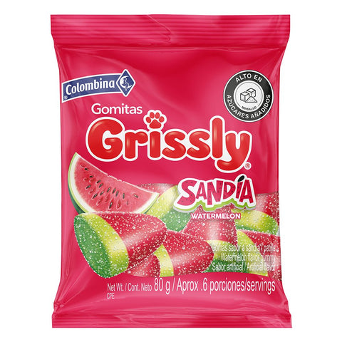 GRISSLY GUMMIES 80G - WATERMELON - Uplift Things