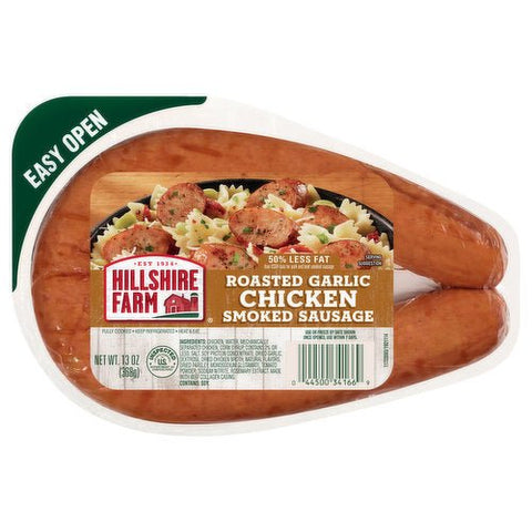 HILLSHIRE CHICKEN SAUSAGE 13OZ - ROASTED GARLC SMOKE SAUSAGE - Uplift Things