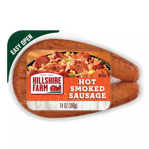 HILLSHIRE ROPE SAUSAGE 14OZ - HOT SMOKED SAUSAGE- PORK, TURKEY & BEEF - Uplift Things