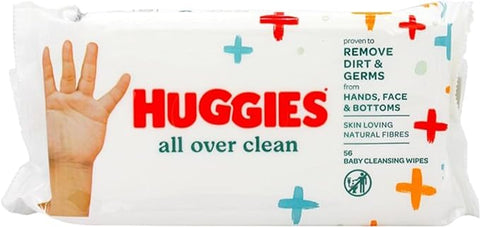 HUGGIES BABY WIPES 56PCS - ALL OVER CLEAN - Uplift Things